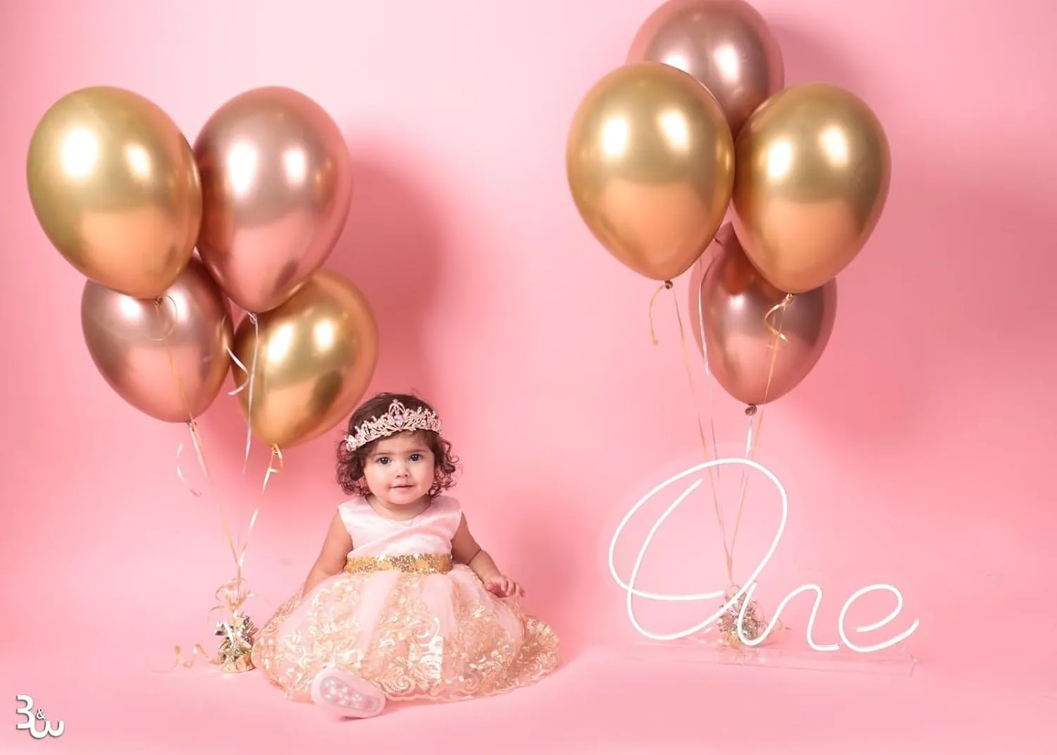 0-6T Big Bowknot Sequins Toddler Baby Girls Embroidered Lace Dresses with Headwear