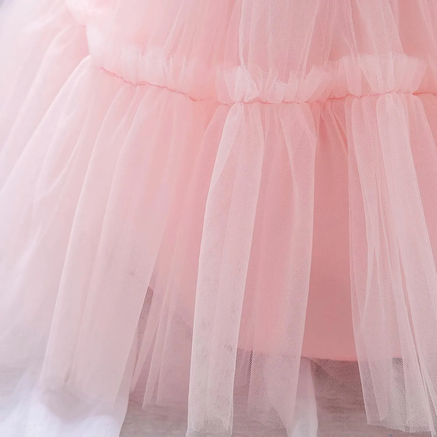 3M-9T Baby Girls Flower Dress Embroidery Paqeant Party Wedding Lace Dresses