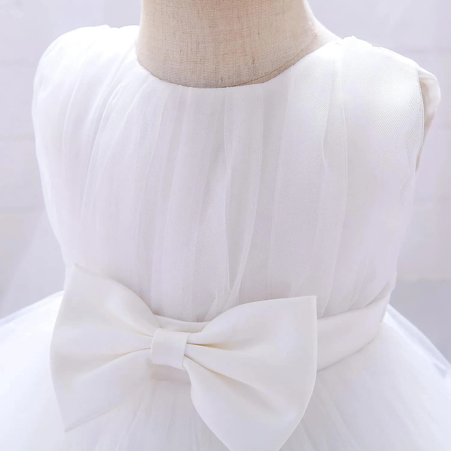3M-9T Baby Girls Flower Dress Embroidery Paqeant Party Wedding Lace Dresses