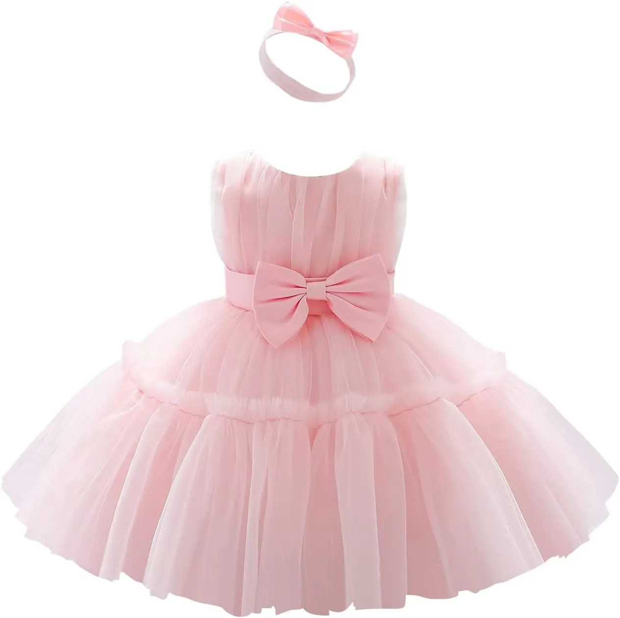 3M-9T Baby Girls Flower Dress Embroidery Paqeant Party Wedding Lace Dresses