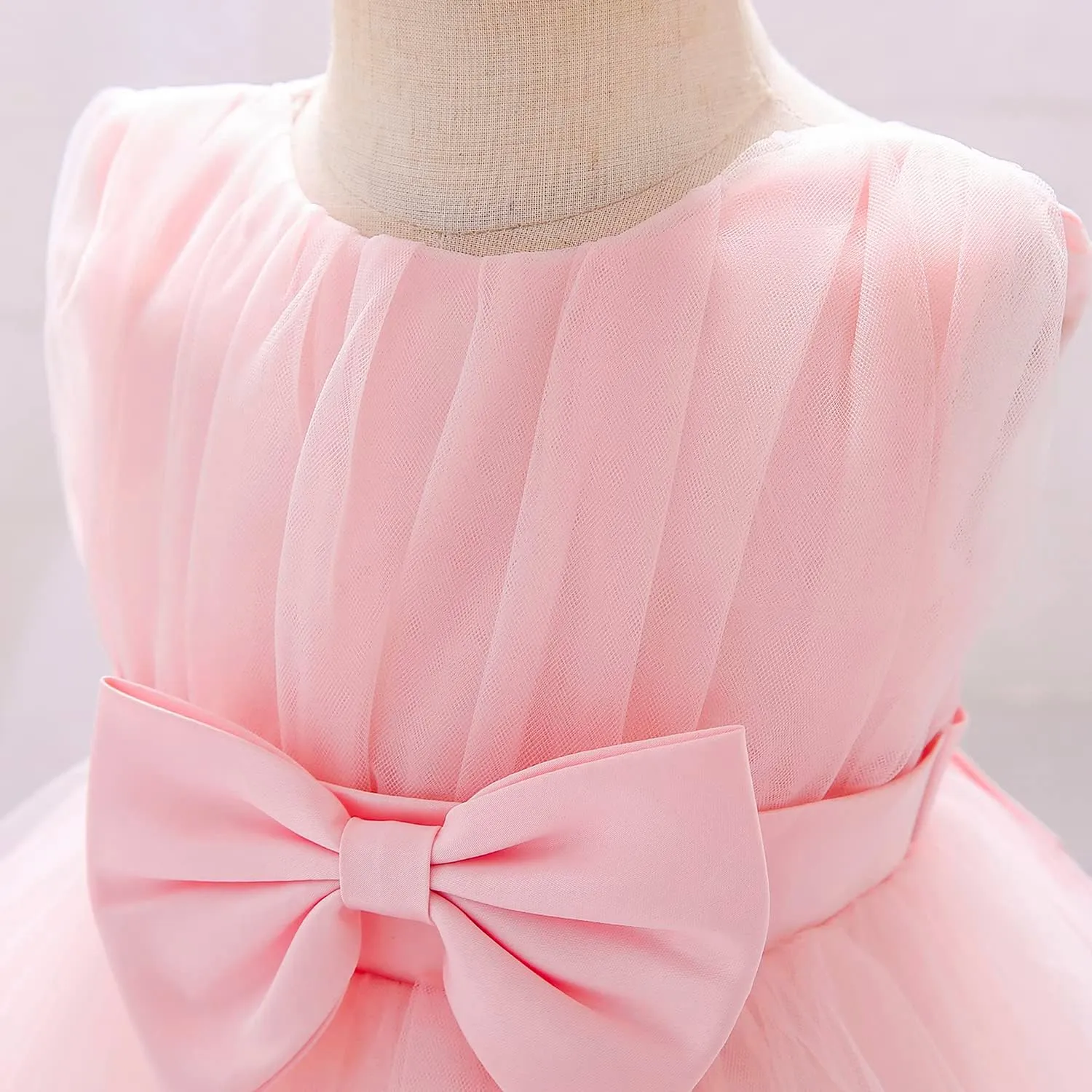 3M-9T Baby Girls Flower Dress Embroidery Paqeant Party Wedding Lace Dresses