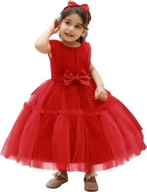 3M-9T Baby Girls Flower Dress Embroidery Paqeant Party Wedding Lace Dresses