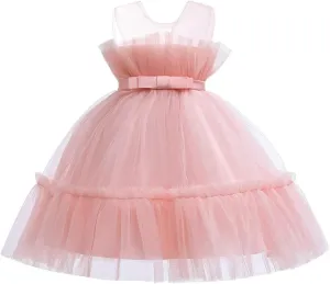 6M-9T Infant Baby Girls Ruffle Ball Gown Party Pageant Lace Dresses
