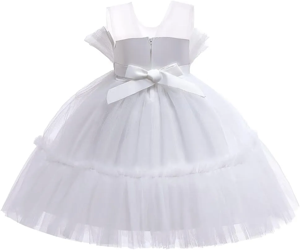 6M-9T Infant Baby Girls Ruffle Ball Gown Party Pageant Lace Dresses