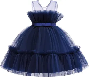 6M-9T Infant Baby Girls Ruffle Ball Gown Party Pageant Lace Dresses