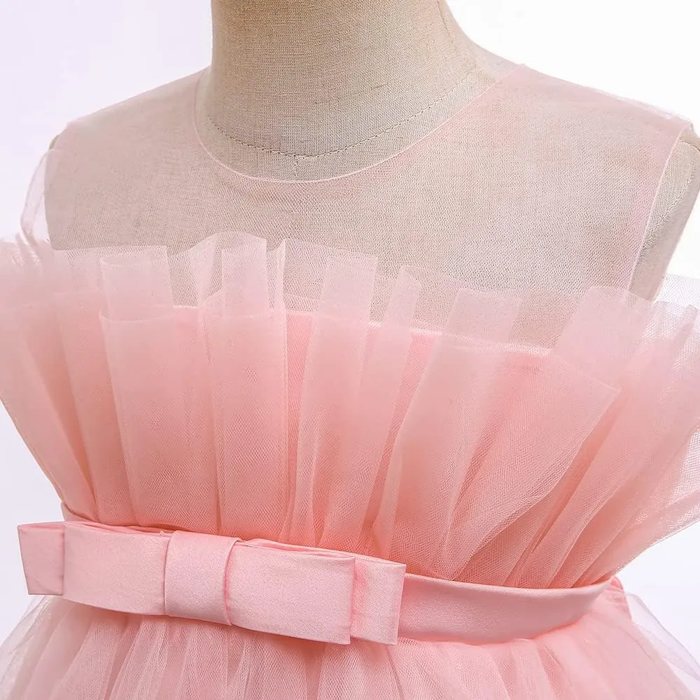 6M-9T Infant Baby Girls Ruffle Ball Gown Party Pageant Lace Dresses