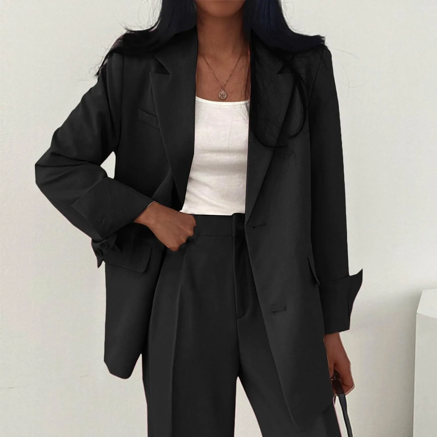 Blazers for Women Business Casual Jackets Oversized Open Front Blazer Office Interview Professional Dressy Suit Jacket