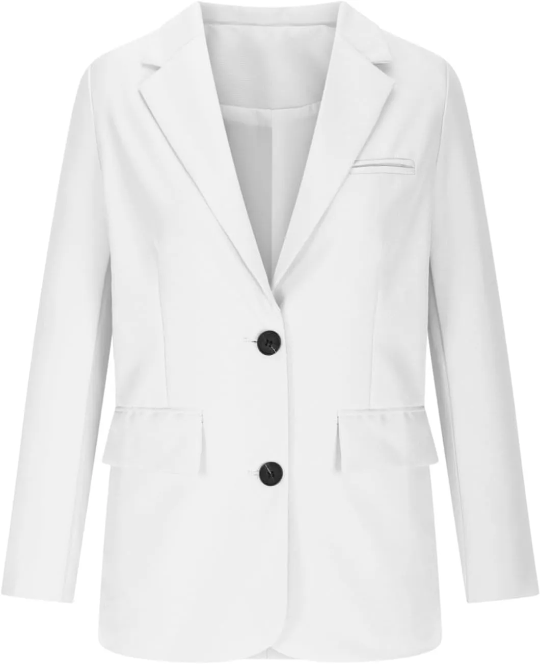 Blazers for Women Business Casual Long Sleeve Lapel Open Front Button Work Office Blazer Jackets with Pockets 2024