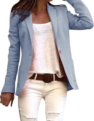 Blazers for Women Business Casual Long Sleeve Work Office Jacket Blazer Loose Lightweigth Summer Open Front Jackets