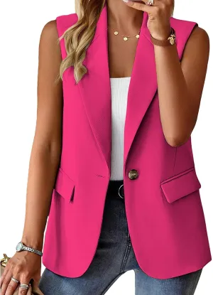 Blazers for Women Business Casual Office Work Suit Jackets Open Front V Neck Blazers One Button Lightweight Jackets