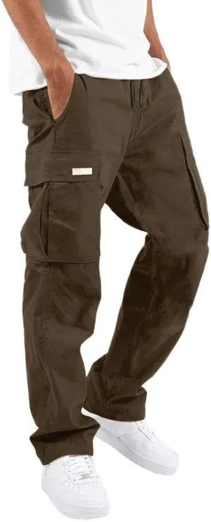 Cargo Work Pant Mens Linen Linen Casual Cargo Combat Pants Gym Sports Sweatpants Joggers Pants Pant
