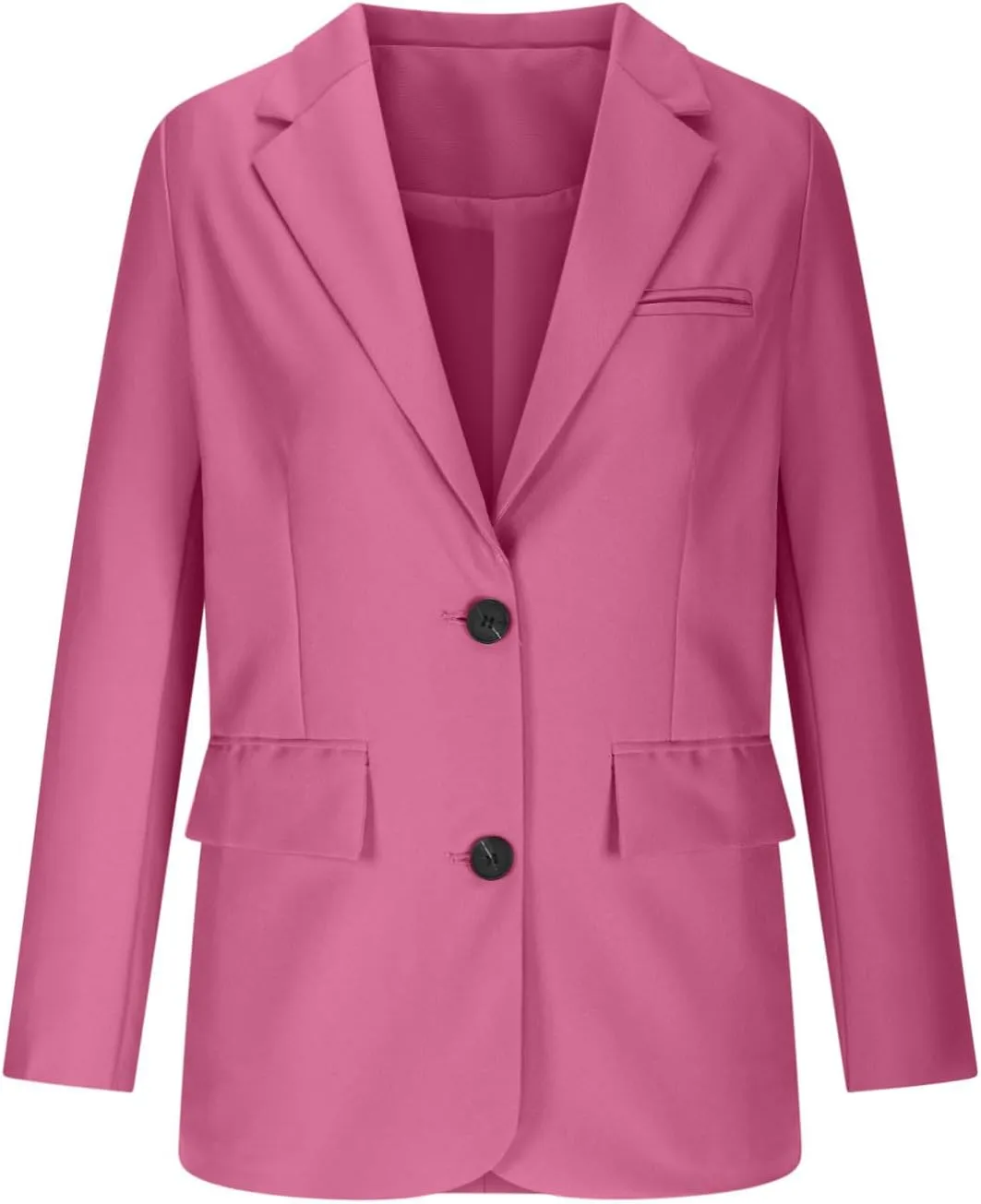 Casual Solid Blazers for Women Business Open Front Office Button Blazer Coat Fall Lapel Plus Size Blazer Jacket