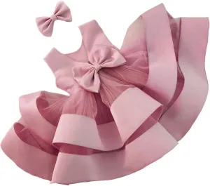 CMMCHAAH 0-6 Years Baby Girls Pageant Dress Toddler Formal Backless Wedding Bridesmaid Dresses