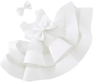 CMMCHAAH 0-6 Years Baby Girls Pageant Dress Toddler Formal Backless Wedding Bridesmaid Dresses