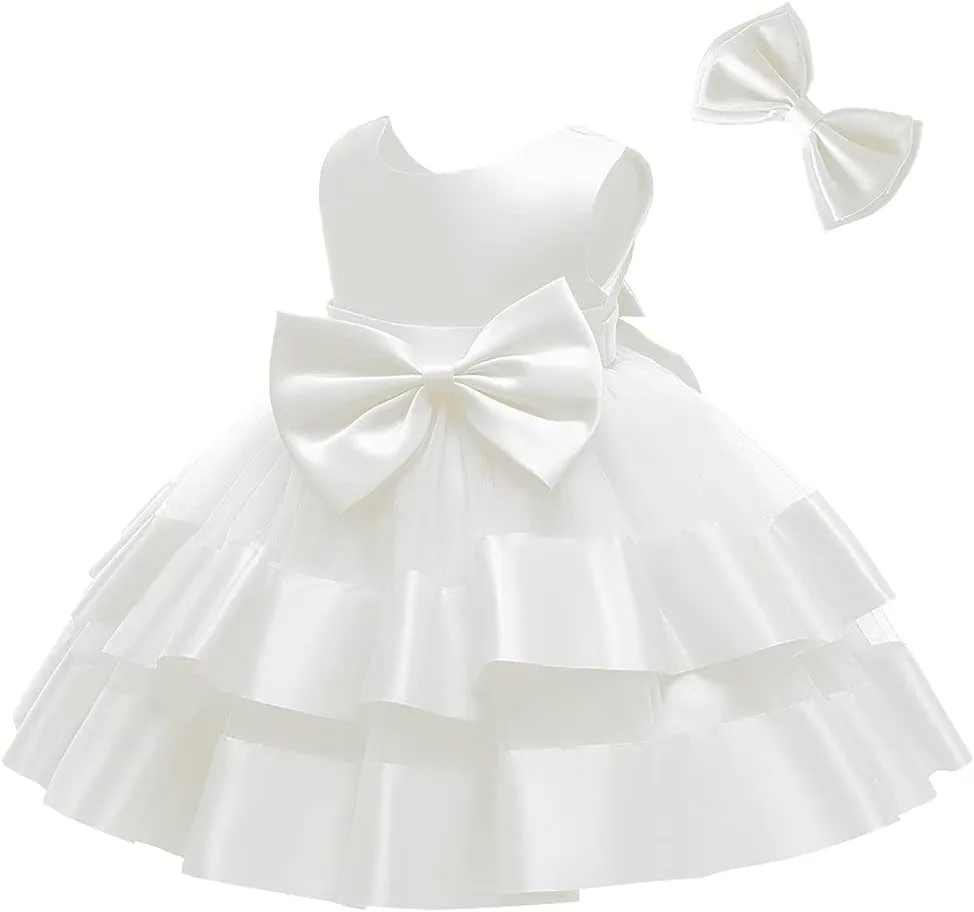 CMMCHAAH 0-6 Years Baby Girls Pageant Dress Toddler Formal Backless Wedding Bridesmaid Dresses