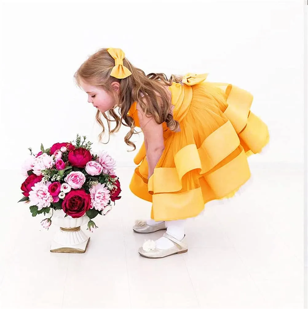 CMMCHAAH 0-6 Years Baby Girls Pageant Dress Toddler Formal Backless Wedding Bridesmaid Dresses