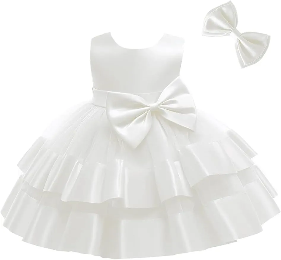 CMMCHAAH 0-6 Years Baby Girls Pageant Dress Toddler Formal Backless Wedding Bridesmaid Dresses