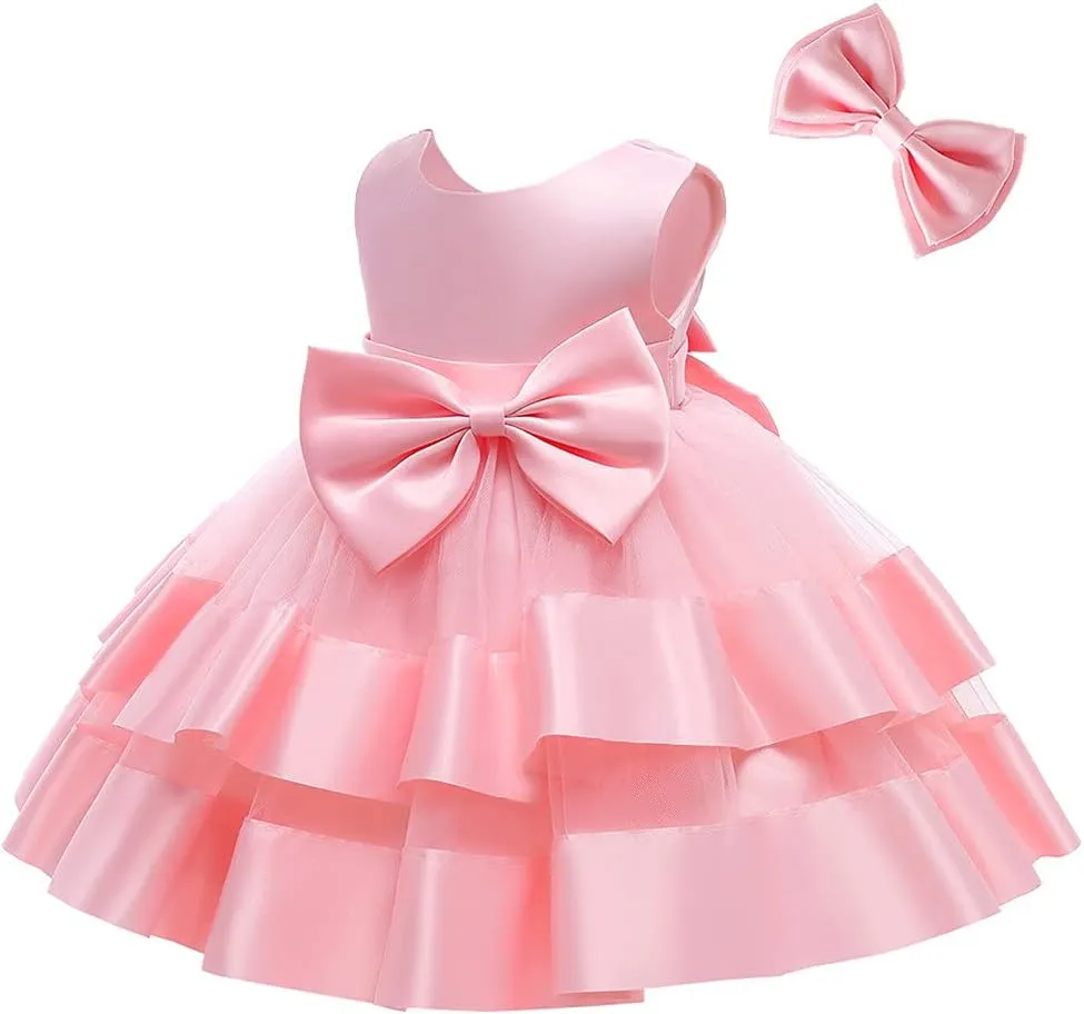 CMMCHAAH 0-6 Years Baby Girls Pageant Dress Toddler Formal Backless Wedding Bridesmaid Dresses