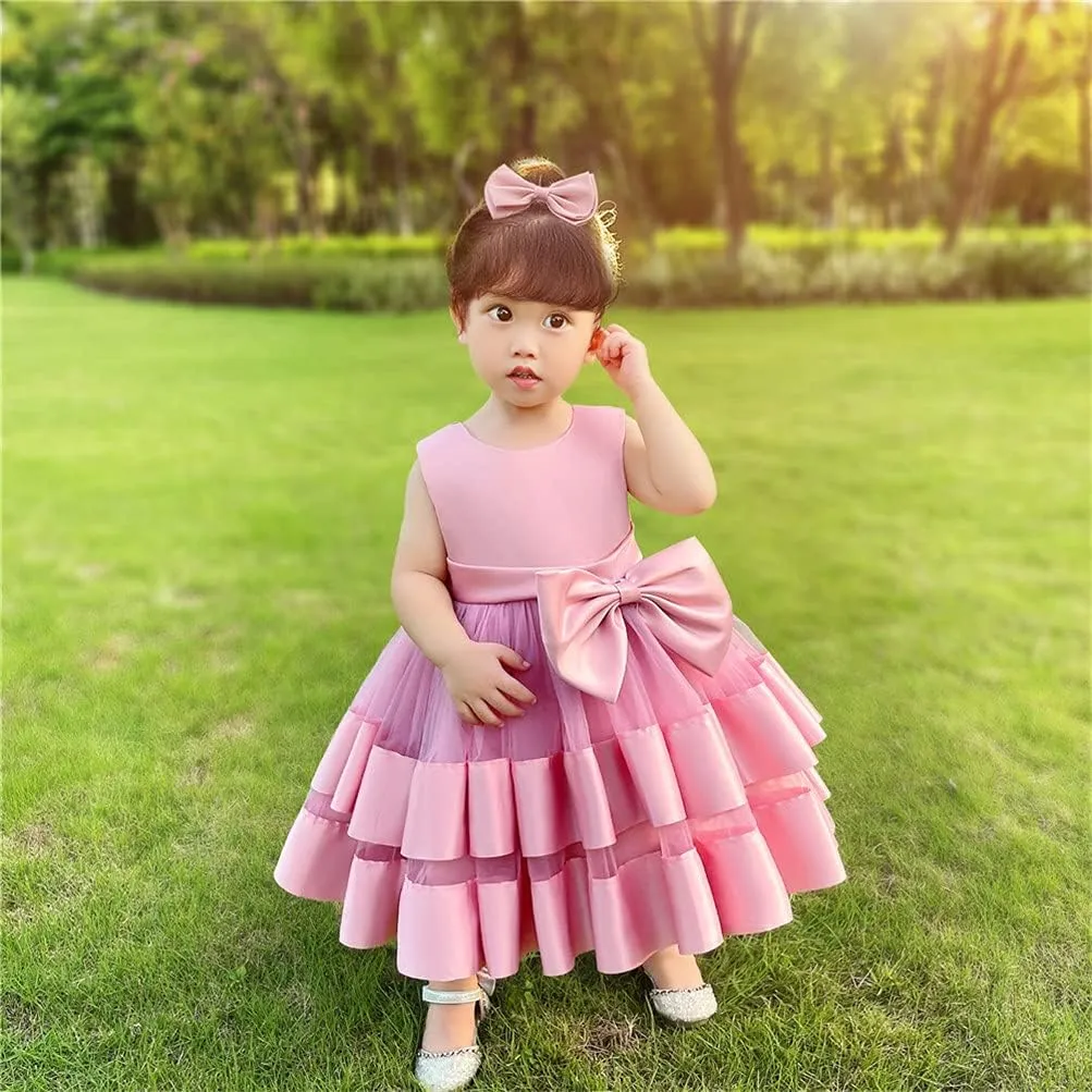 CMMCHAAH 0-6 Years Baby Girls Pageant Dress Toddler Formal Backless Wedding Bridesmaid Dresses