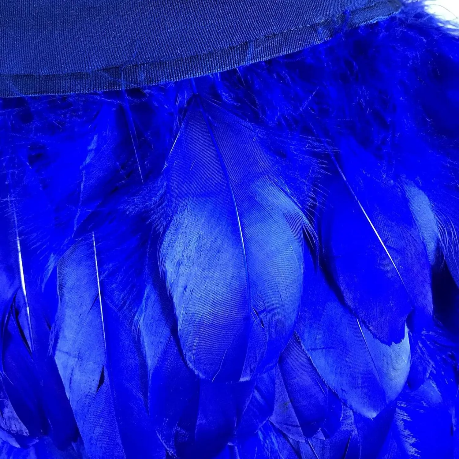 Feather Skirt Mid Waist A-line Real Natural Feather Short Skirts for Women Sexy Summer Carnival Skirts