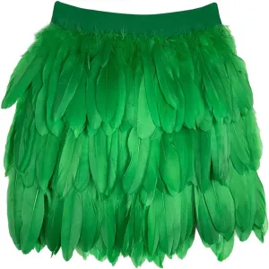 Feather Skirt Mid Waist A-line Real Natural Feather Short Skirts for Women Sexy Summer Carnival Skirts