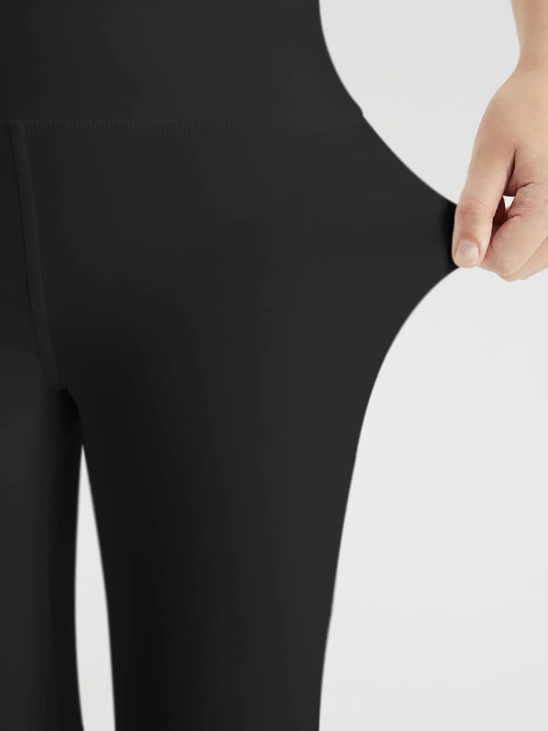 Girls Flared Pants Scallop Waist Yoga Pants Workout Running Leggings