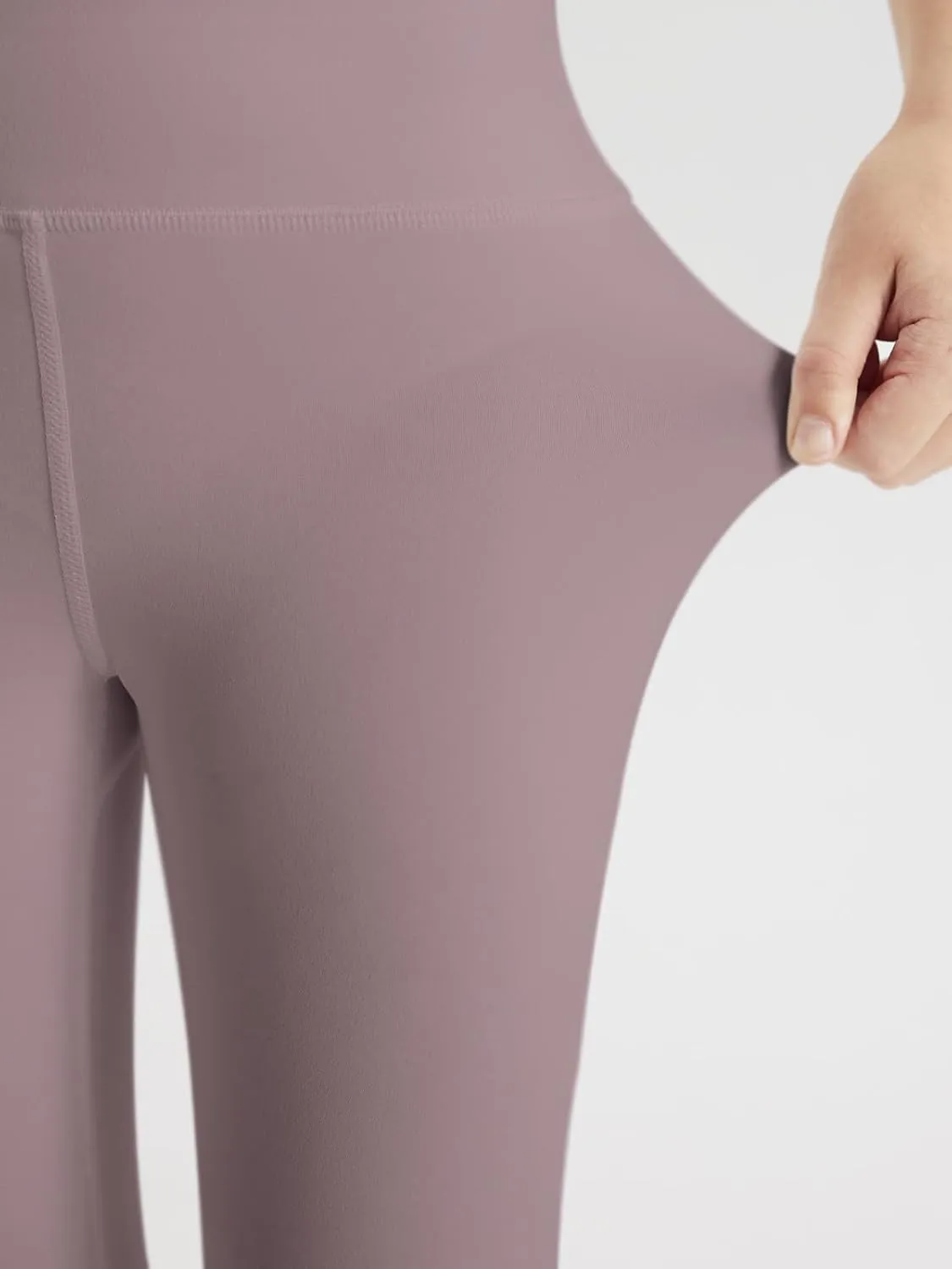 Girls Flared Pants Scallop Waist Yoga Pants Workout Running Leggings
