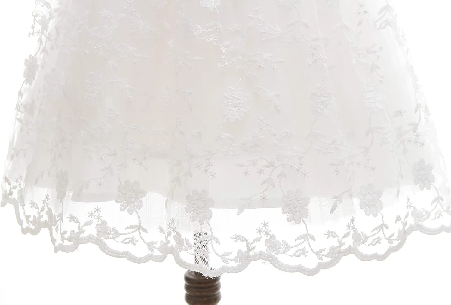 Glamulice Baby Girls Christening Baptism Dress Newborn Floral Embroidered Lace Dresses for Toddler