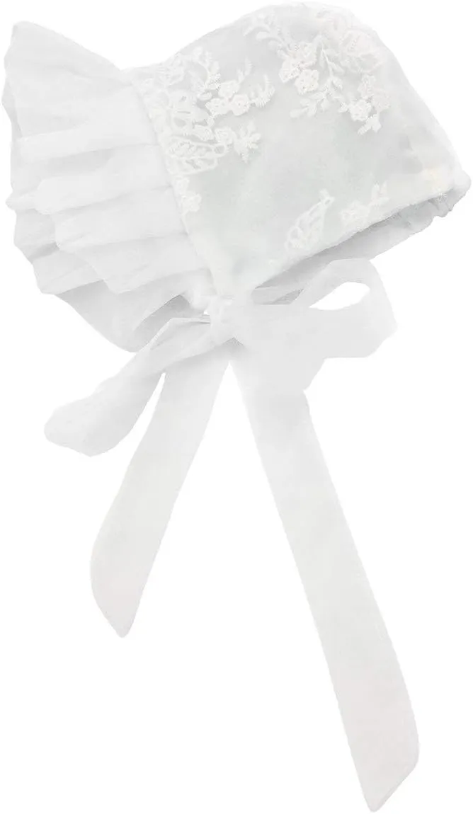 Glamulice Baby Girls Christening Baptism Dress Newborn Floral Embroidered Lace Dresses for Toddler