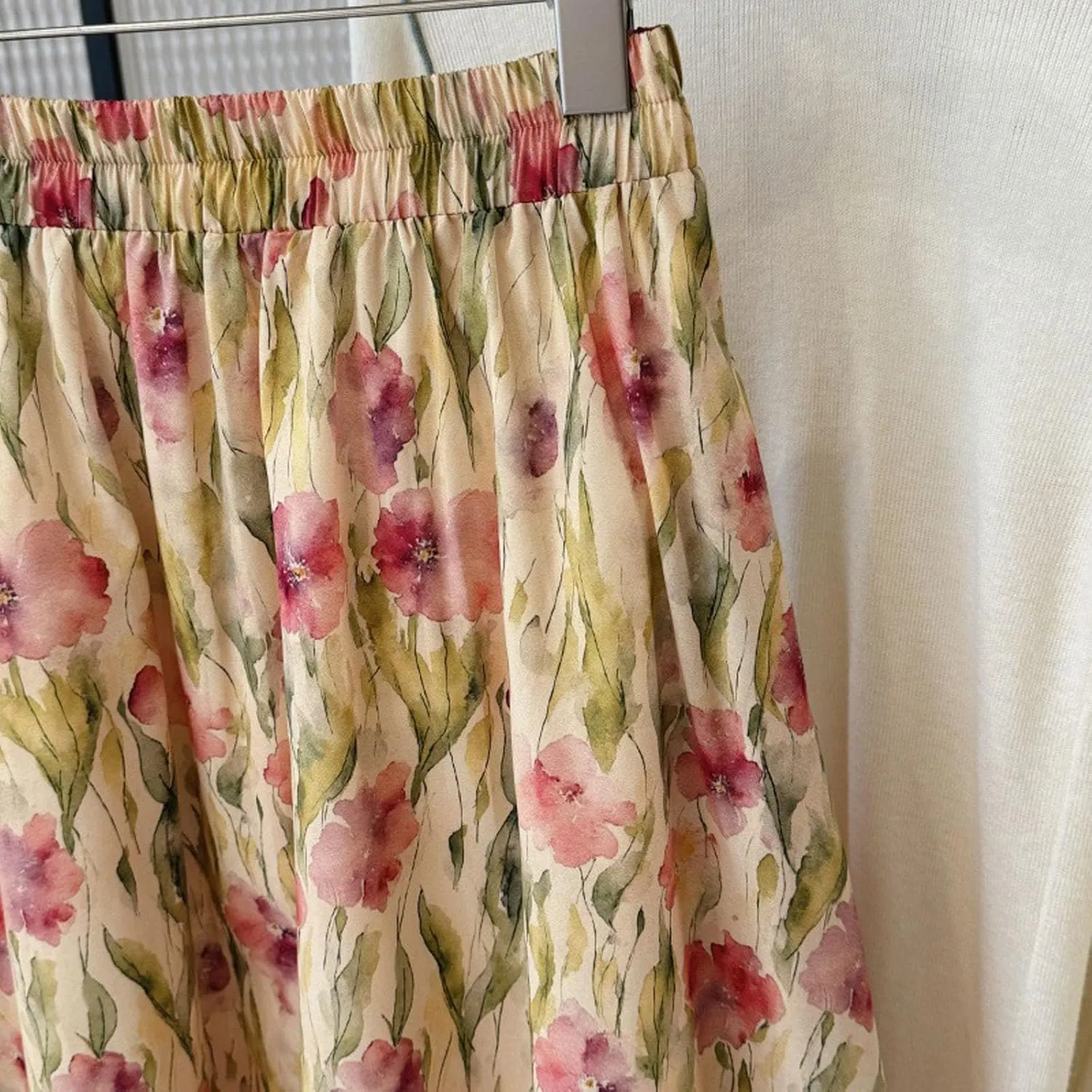 High Waisted Long Skirts for Women Ruffle Tiered Flowy A-Line Floral Skirt Vacation Summer Casual Beach Boho Dress