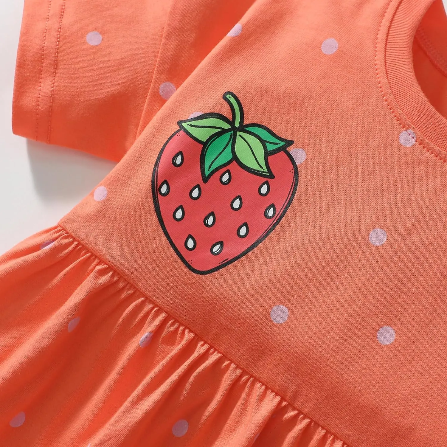 HILEELANG Girls Easter Short Sleeve Dress Spring Summer Cotton Casual Printed Jersey Shirt Dresses
