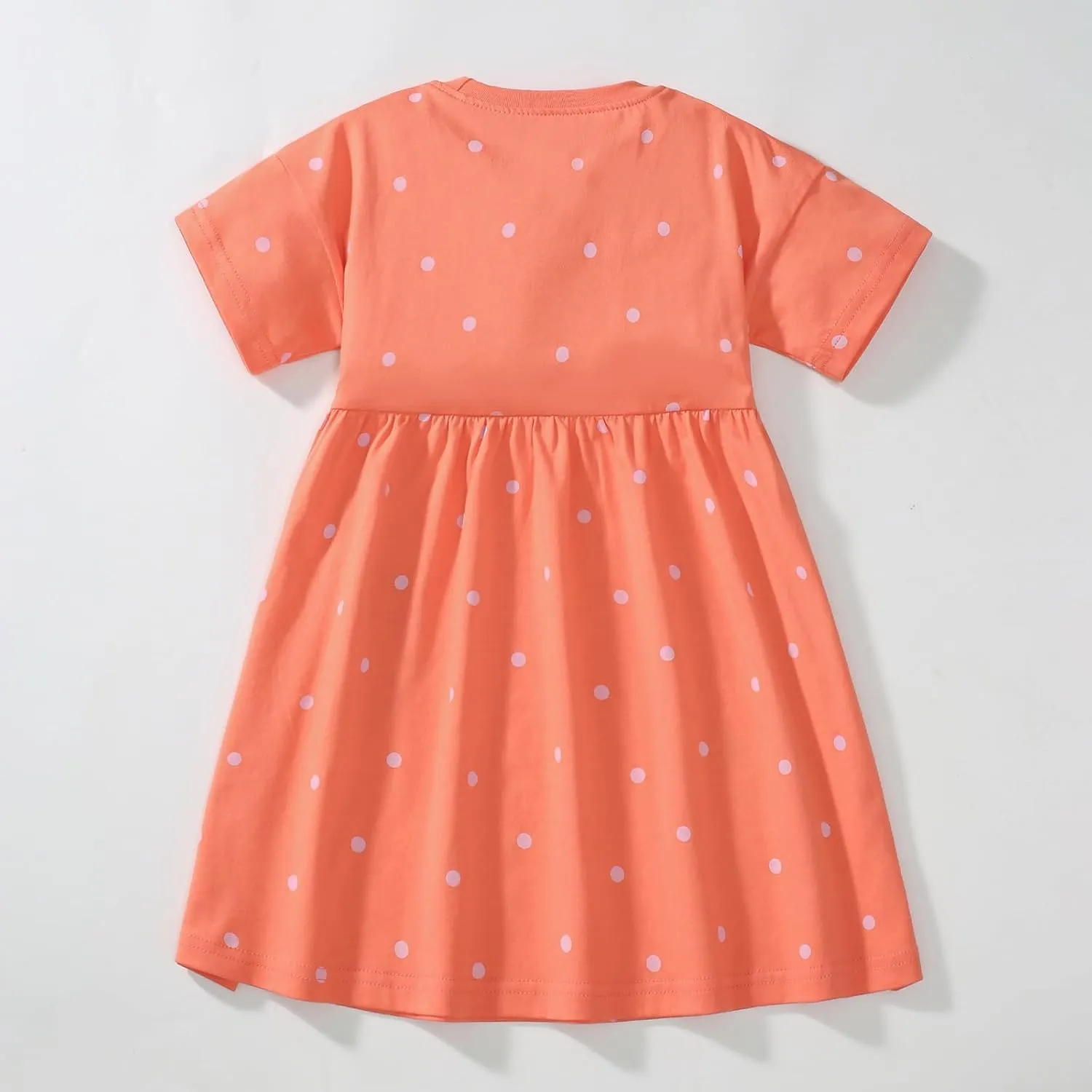 HILEELANG Girls Easter Short Sleeve Dress Spring Summer Cotton Casual Printed Jersey Shirt Dresses
