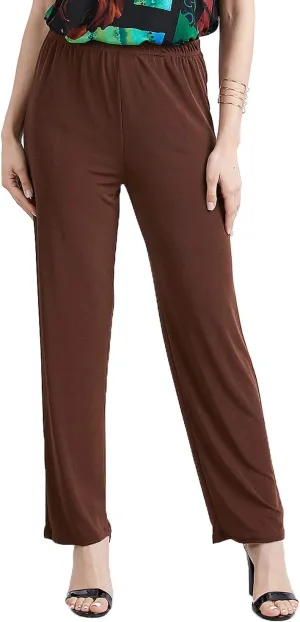 Jostar Women's Elastic Waist Pants – Pull On Stretch Basic Soft Casual Trouser