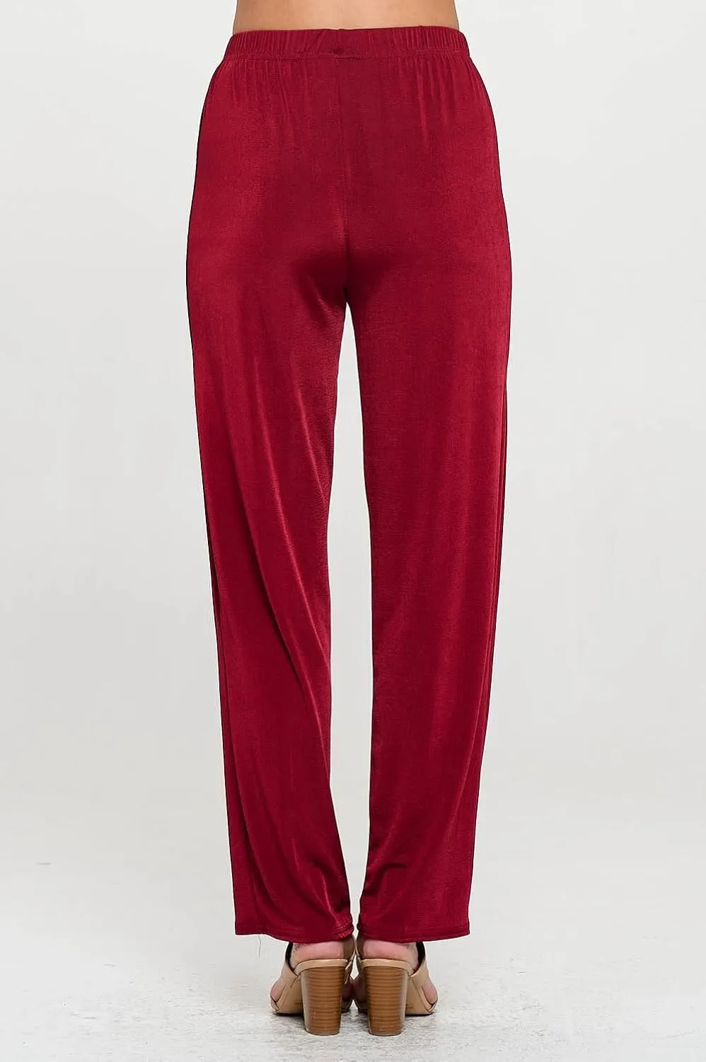 Jostar Women's Elastic Waist Pants – Pull On Stretch Basic Soft Casual Trouser