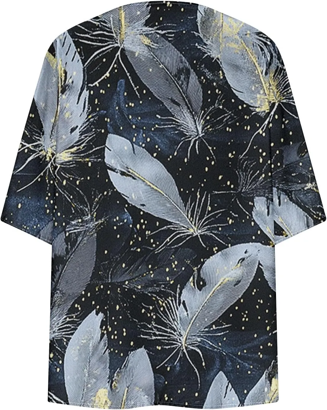 Kimono Swimsuit Coverup 2025 Womens Casual 3/4 Bat Sleeve Loose Beach Cover Up Sheer Chiffon Cardigans for Swimwear