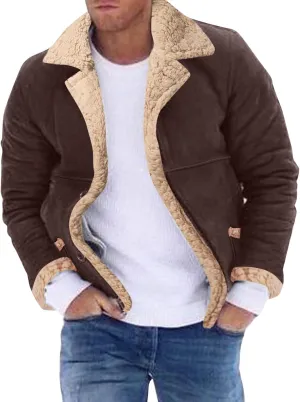 LCMTWX Men's Winter Jacket Windproof Stand Collar Knitted Splice Sweater Coat Casual Cardigan Stylish Outwear Coats for