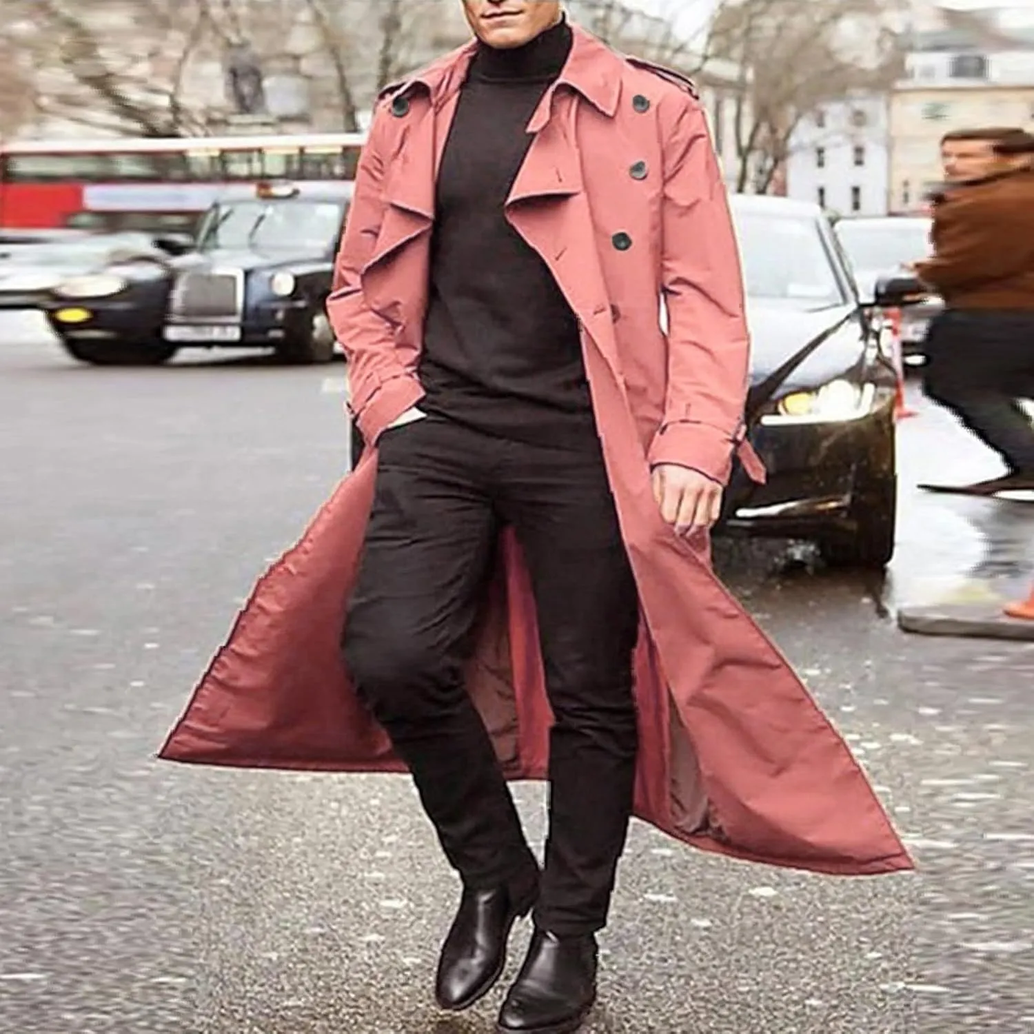 LCMTWX Men's Winter Jacket Windproof Stand Collar Knitted Splice Sweater Coat Casual Cardigan Stylish Outwear Coats for