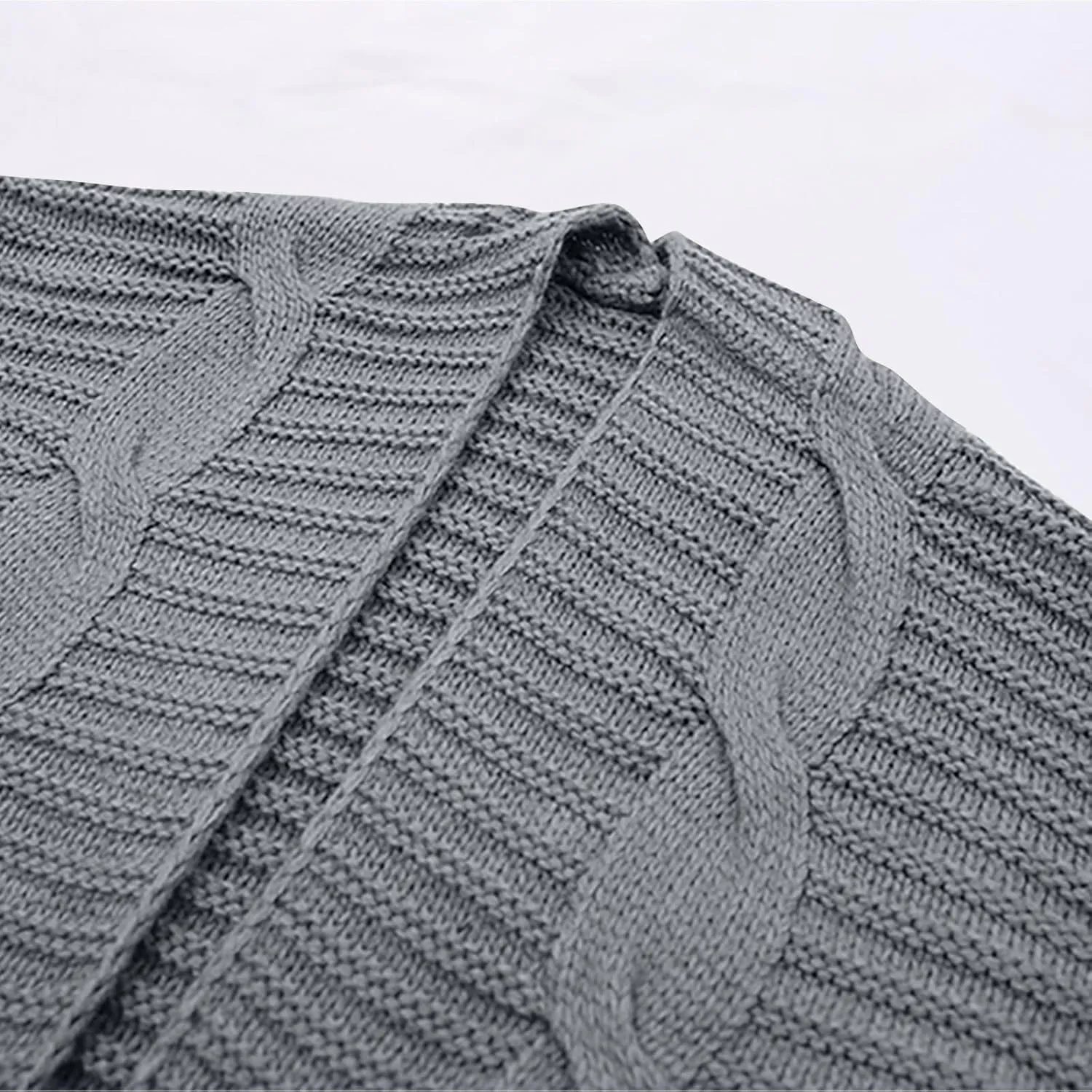 Long Cardigan Sweaters for Women Baggy Lightweight Cable Knit Cardigan Oversized Chunky Cardigans Jacket with Pockets