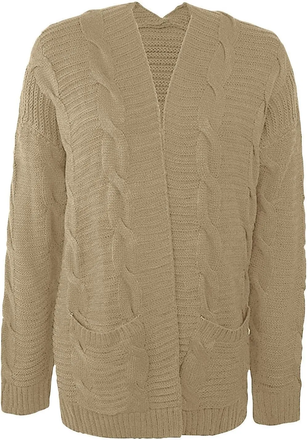 Long Cardigan Sweaters for Women Baggy Lightweight Cable Knit Cardigan Oversized Chunky Cardigans Jacket with Pockets