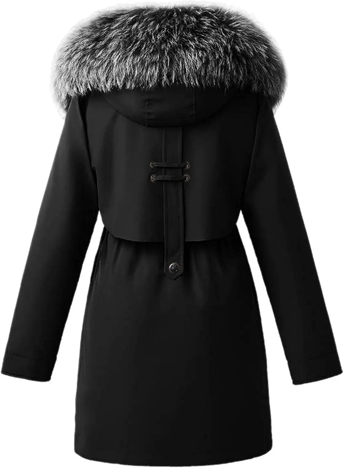 Long Puffer Jacket Women Lightweight Down Jacket Packable Parkas Jacket Maxi Water-Resistant Winter Hooded Quilted Coats
