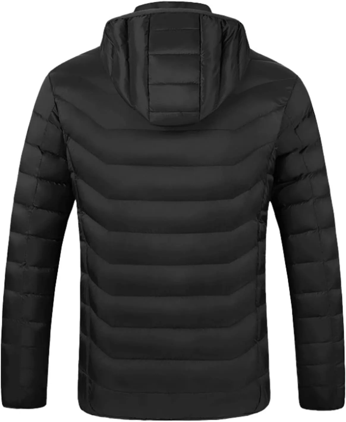 Men Women Heated Coat Hooded Smart Heated Jacket USB Charging Electric Body Warmer Winter Outdoor Adjustable Warm Puffer Coat