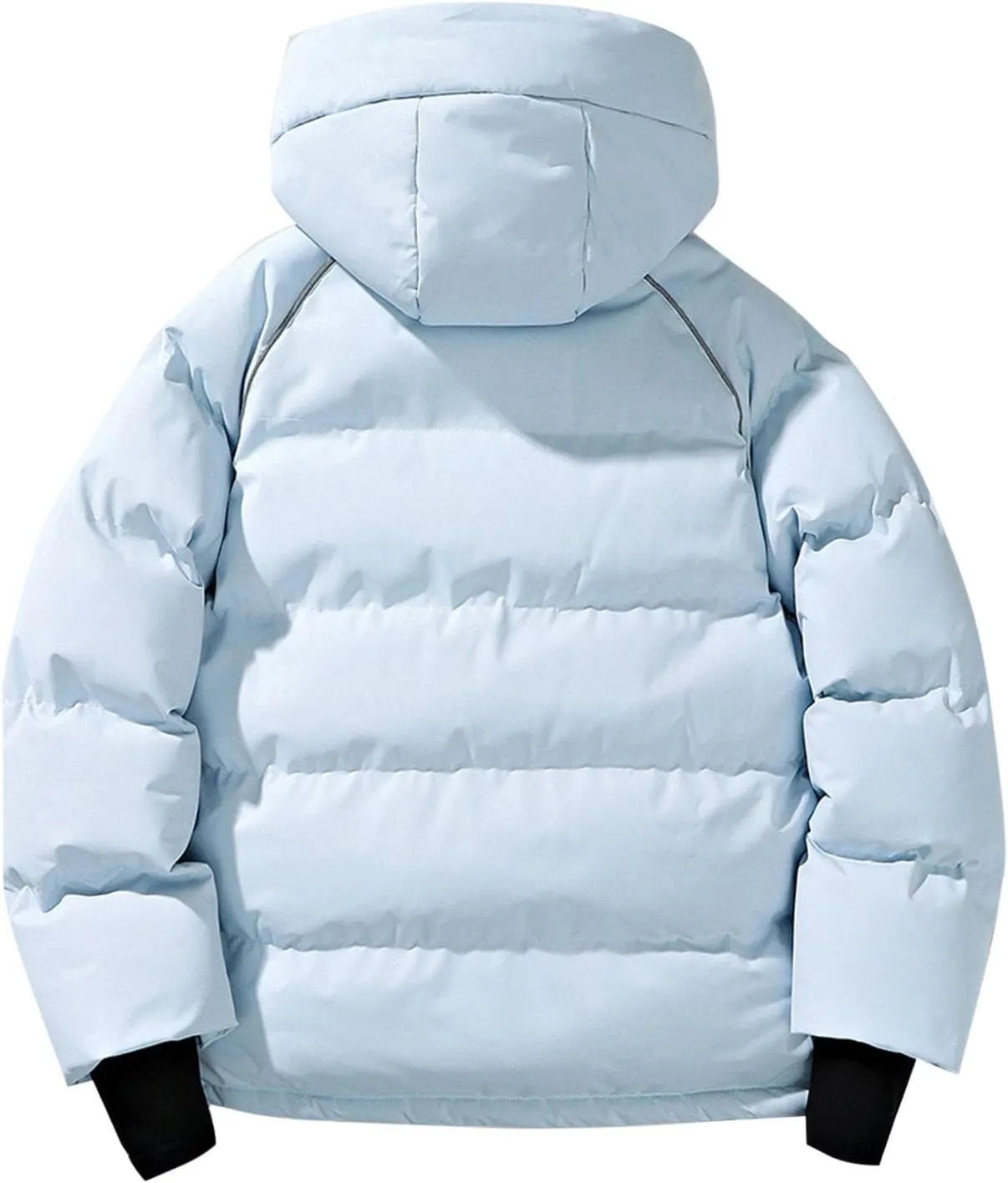 Men Women Hooded Puffer Jacket Winter Warm Down Coats Insulated Quilted Coat Parkas Unisex Outerwear with Pockets