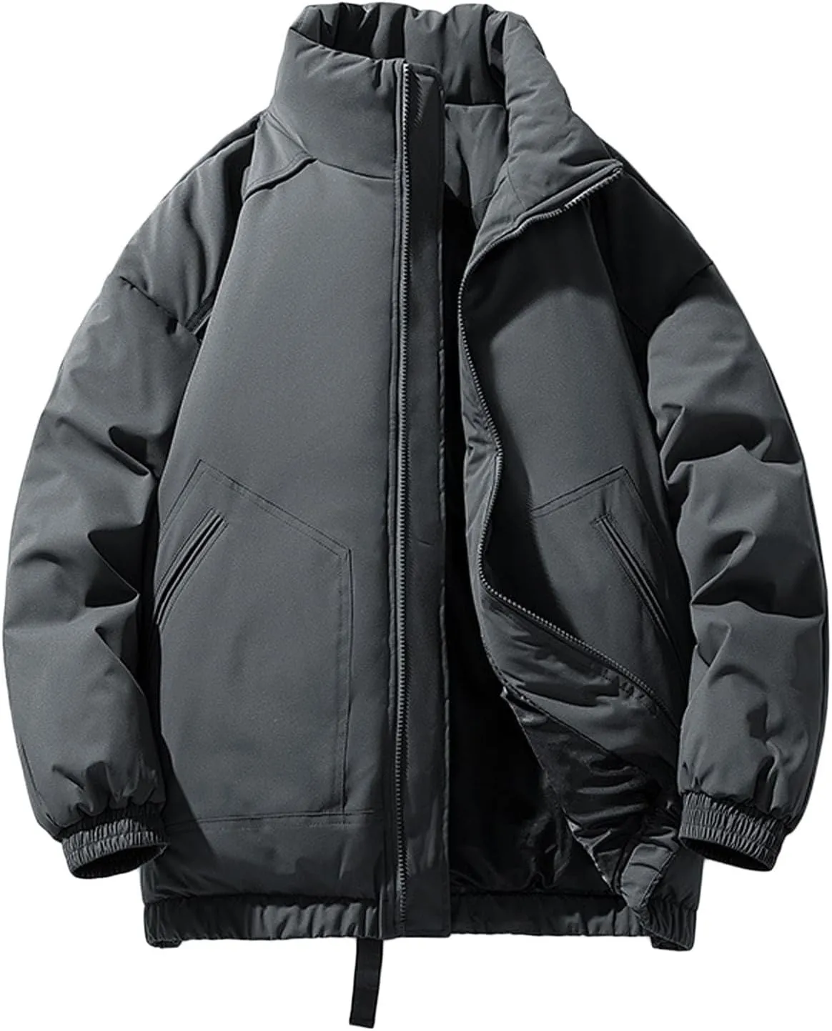 Men Women Puffer Jacket Winter Warm Down Coats Insulated Quilted Coat Parkas Oversized Unisex Outerwear with Pockets