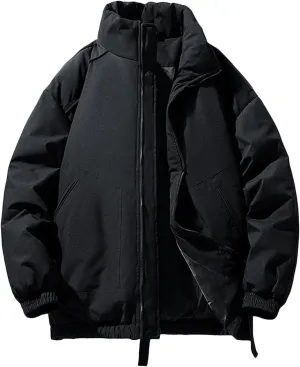 Men Women Puffer Jacket Winter Warm Down Coats Insulated Quilted Coat Parkas Oversized Unisex Outerwear with Pockets