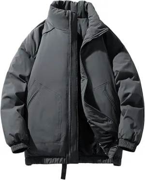 Men Women Puffer Jacket Winter Warm Down Coats Insulated Quilted Coat Parkas Oversized Unisex Outerwear with Pockets