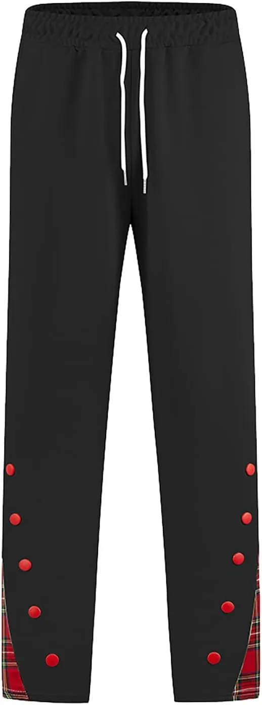 Men's Baggy Sweatpants Plus Size Elastic Waist Drawstring Wide Leg Casual Pants Fashion Breathable Joggers Trousers