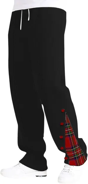 Men's Baggy Sweatpants Plus Size Elastic Waist Drawstring Wide Leg Casual Pants Fashion Breathable Joggers Trousers