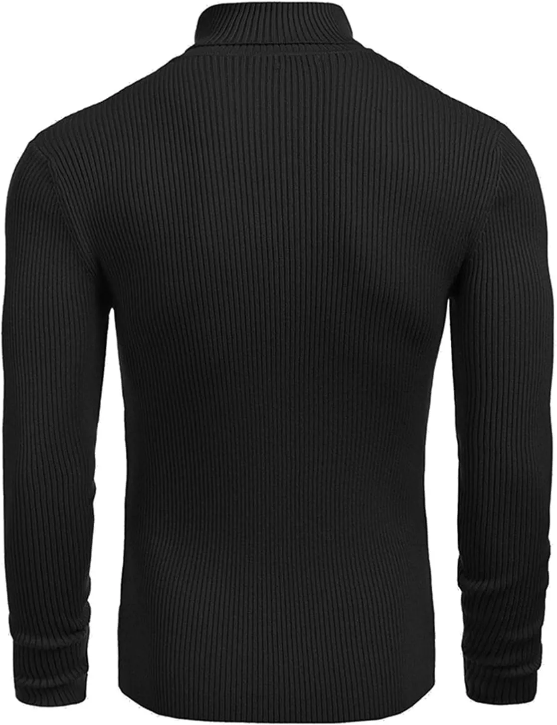 Mens Mock Turtleneck Long Sleeve Solid Color Pullover Lightweight Slim Fit Knitwear Casual Loose Fall Fashion Sweater