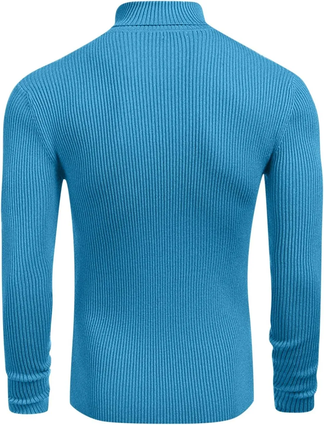 Mens Mock Turtleneck Long Sleeve Solid Color Pullover Lightweight Slim Fit Knitwear Casual Loose Fall Fashion Sweater