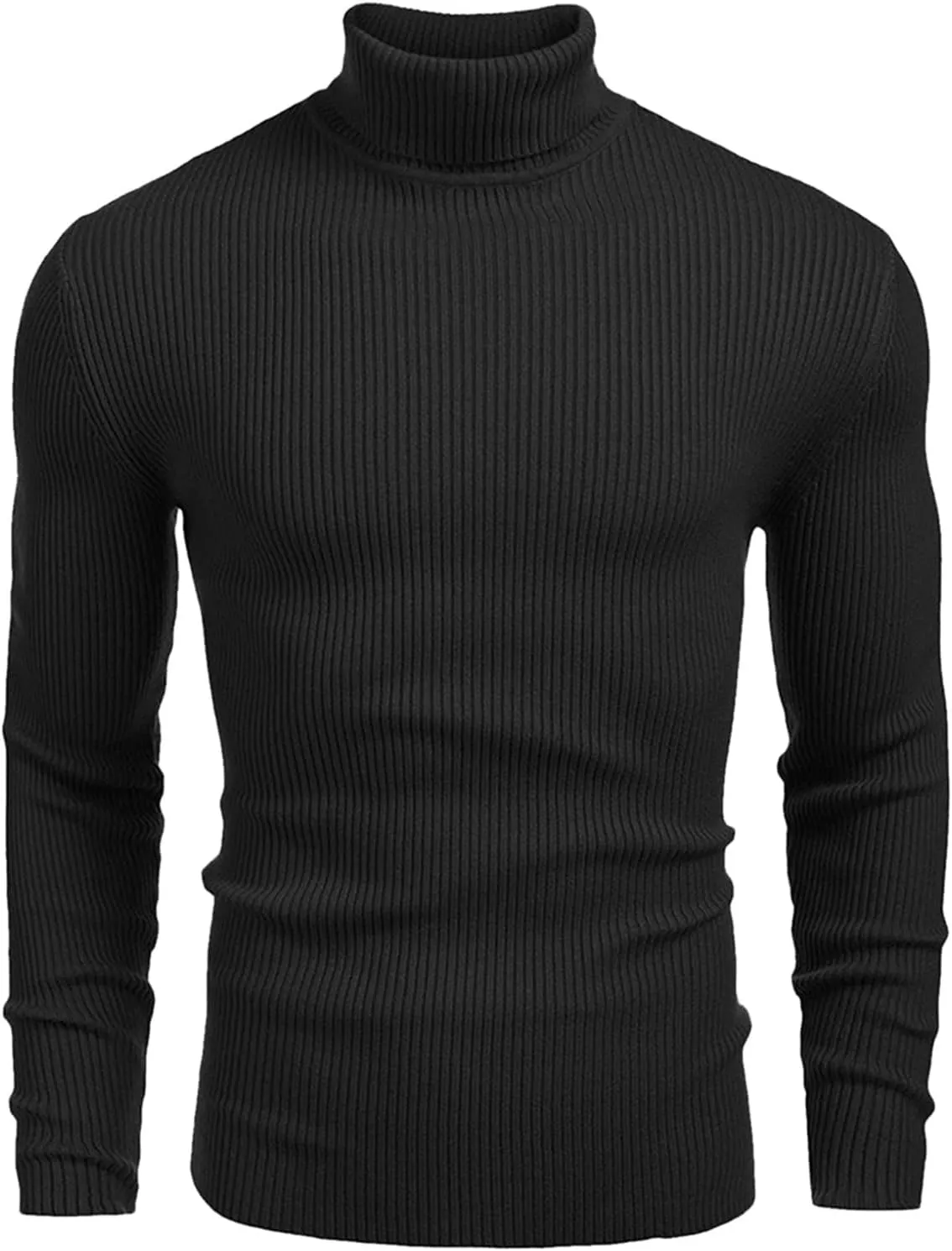 Mens Mock Turtleneck Long Sleeve Solid Color Pullover Lightweight Slim Fit Knitwear Casual Loose Fall Fashion Sweater